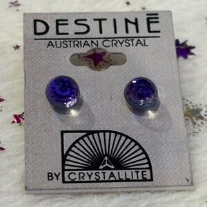 Purple Crystal Earrings